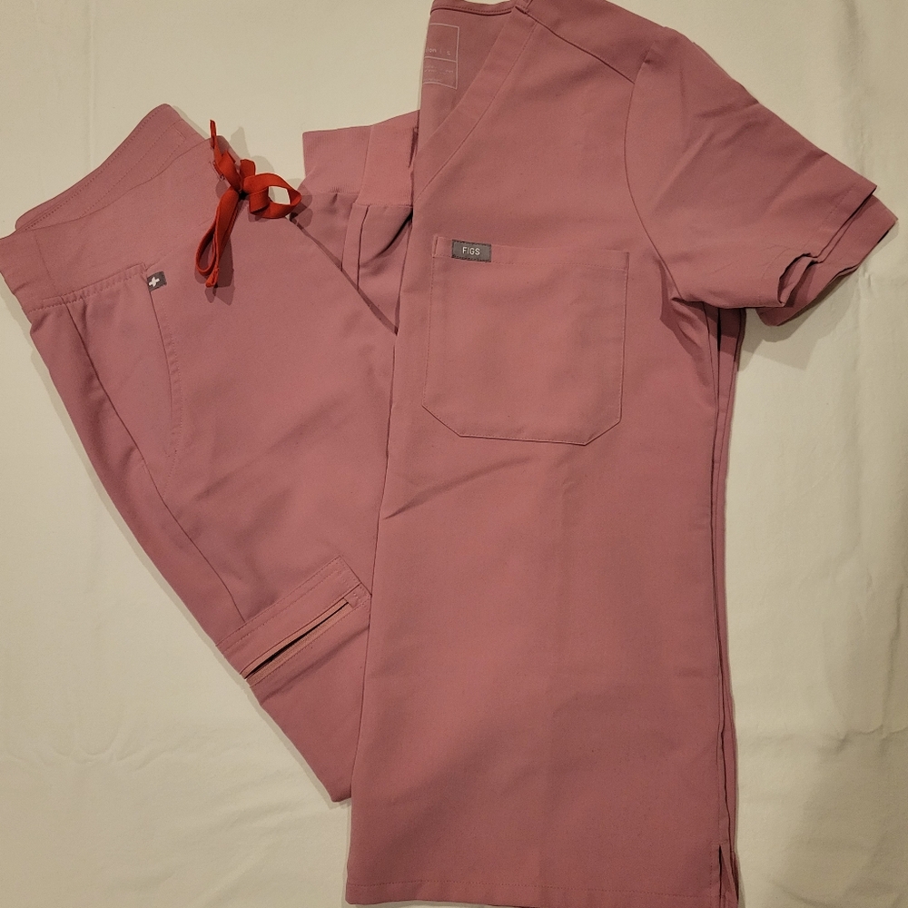 Figs Scrub Set Chalk Pink